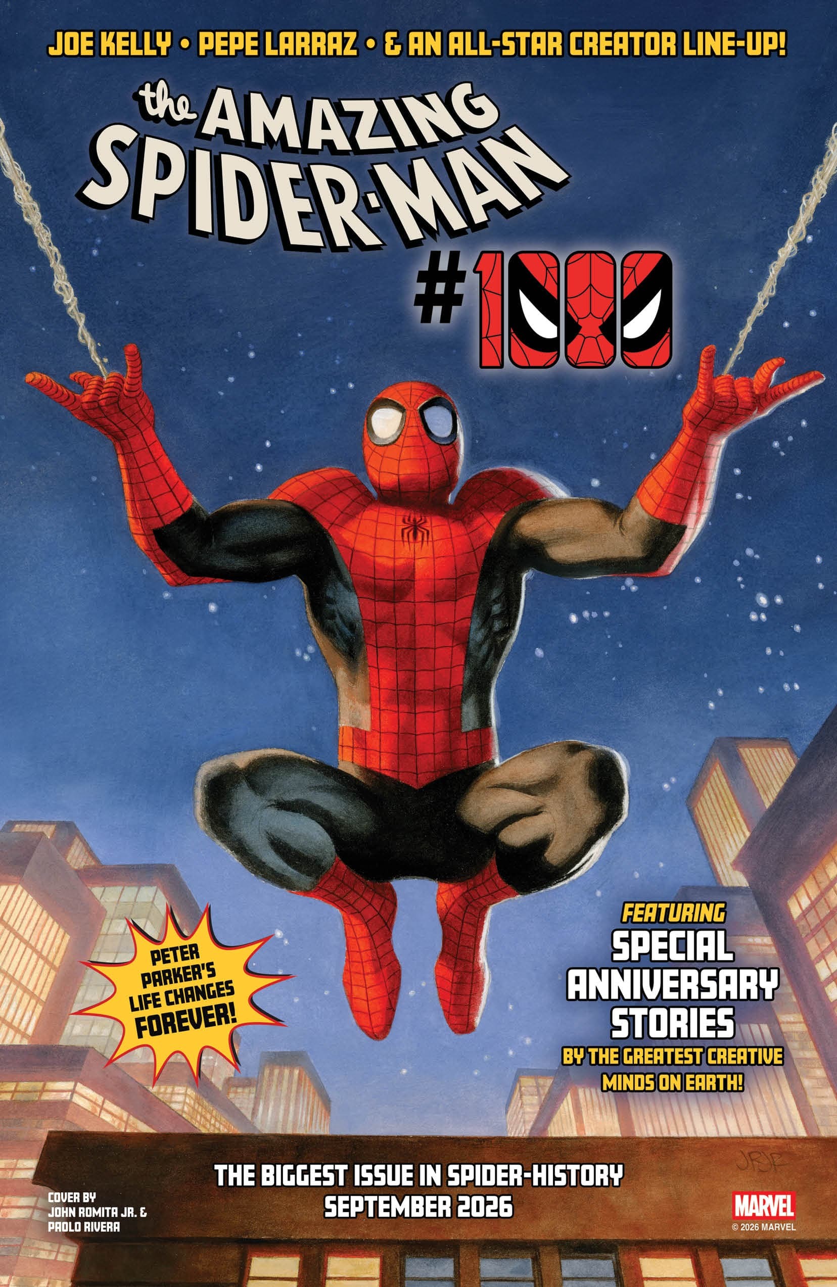 A 1.000ª edição de The Amazing Spider-Man será lançada em setembro