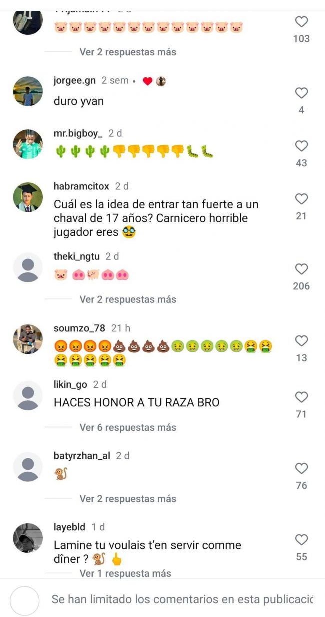 Yvan Neyou, jogador que desarmou e lesionou Lamine Yamal, sofre insultos racistas