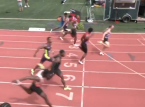 O americano Sam Blaskowski se torna o "homem branco mais r&aacute;pido do mundo" ap&oacute;s correr 100m em 9,89 segundos