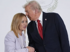 Giorgia Meloni em troca estranha com Trump depois que o presidente dos EUA a chama de "linda"