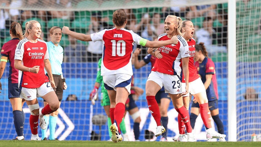 Arsenal vence Barcelona e conquista Liga dos Campeões Feminina pela segunda vez