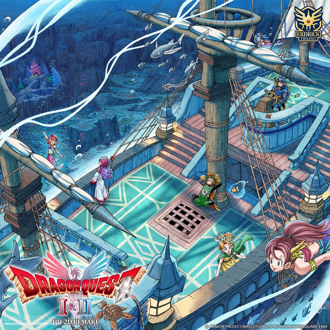 Um vislumbre dos novos ambientes subaquáticos Dragon Quest I & II HD-2D Remake apresentará