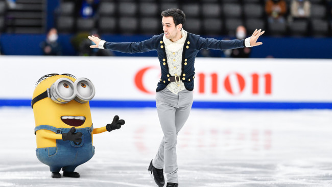 Patinador artístico espanhol recebeu permissão da Universal para se apresentar com música dos Minions nas Olimpíadas