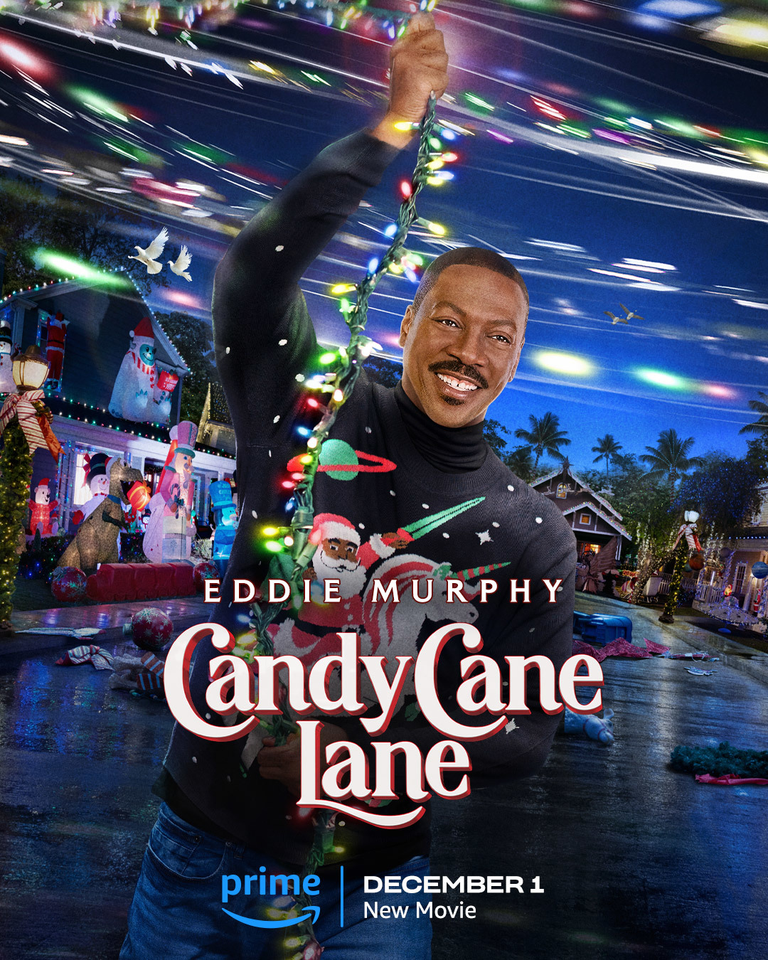 Eddie Murphy está trazendo a alegria festiva em Candy Cane Lane