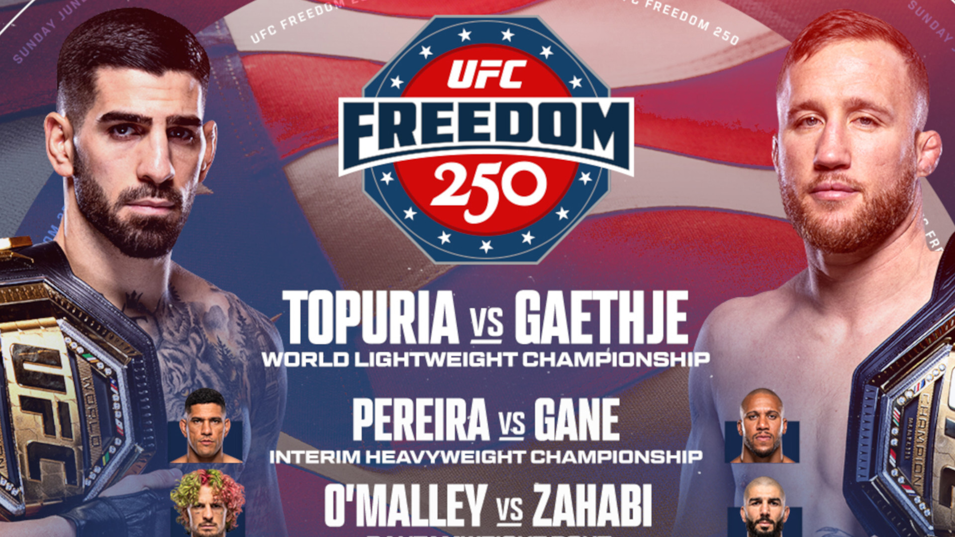 UFC Freedom 250: Tempo na Europa e como assistir ao evento da Casa ...
