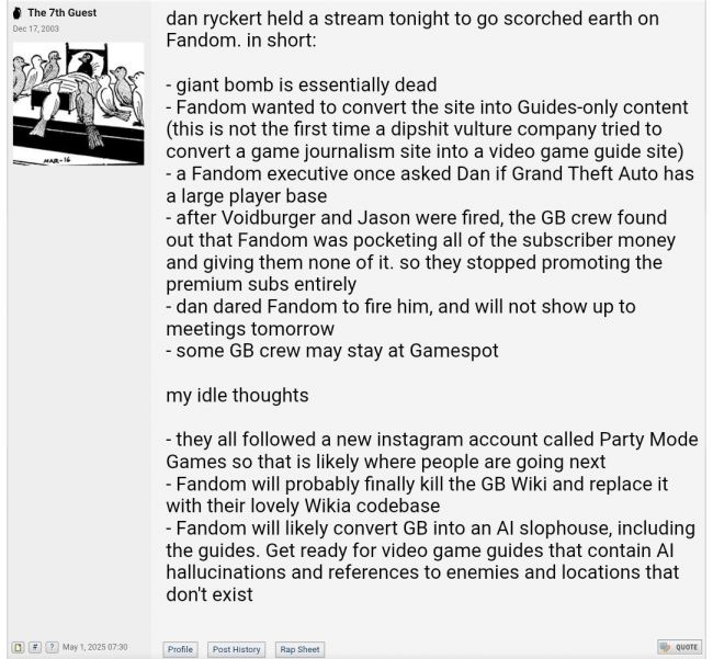 Giant Bomb abalado por demissões, futuro do site cult favorito incerto