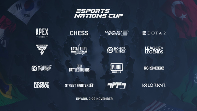 A escalação completa de 16 jogos da Esports Nations Cup foi confirmada