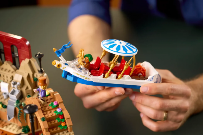 Lego revela a fábrica de chocolate de Willy Wonka