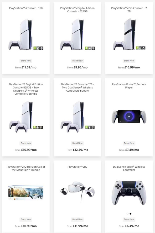 Sony lança plano de aluguel de PS5 no Reino Unido a partir de £9,95 por mês