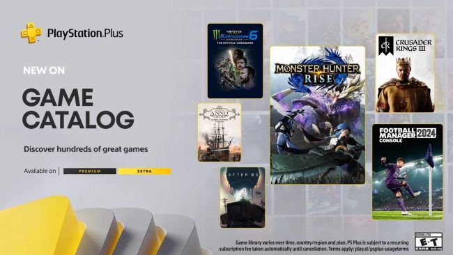 Os jogos gratuitos do PlayStation Plus em junho são Monster Hunter Rise, Football Manager 2024 e mais