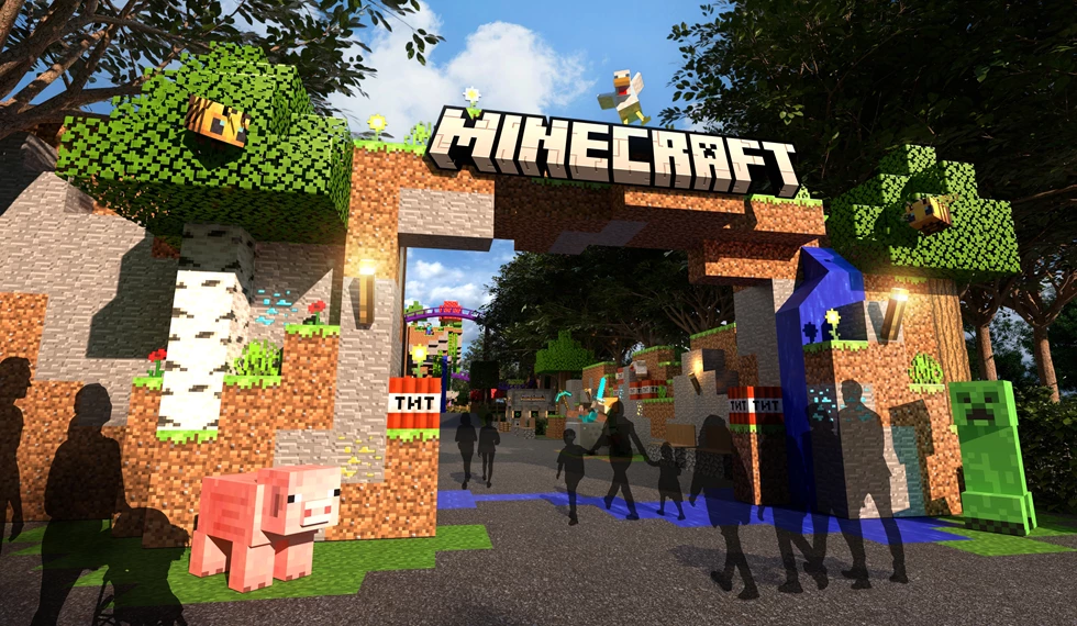 Um mundo Minecraft pode estar chegando a um parque temático perto de você