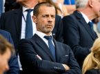 O presidente da UEFA, Aleksander Čeferin, explica por que a UEFA n&atilde;o pro&iacute;be times israelenses como fazem com os russos