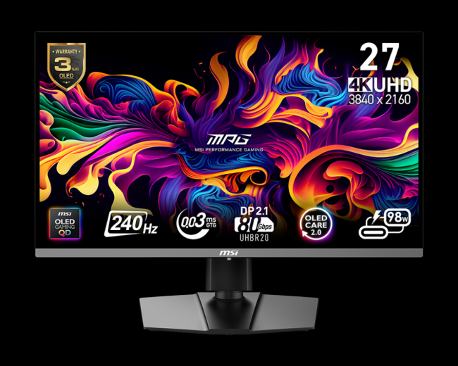 Asus, Samsung e MSI dão um salto na CES com os primeiros monitores 4K OLED 240Hz de 27 polegadas do mundo