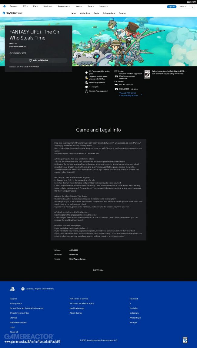 Fantasy Life i: The Girl Who Steals Time