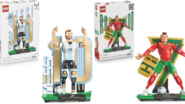 Leo Messi e Cristiano Ronaldo retratados em estátuas LEGO: Imagens vazadas e primeiros detalhes