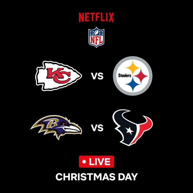 Netflix exibirá jogos da NFL no dia de Natal pelos próximos três anos