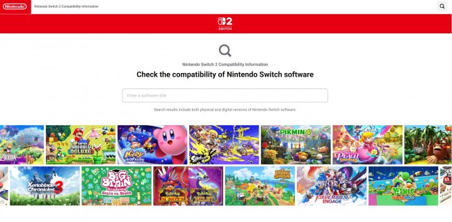 Nintendo lança site oficial para testar compatibilidade entre jogos Switch e Switch 2