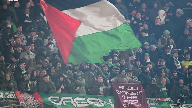 Torcedores do Celtic agitaram bandeiras palestinas em Munique: "Mostre o cartão vermelho ao sionismo"