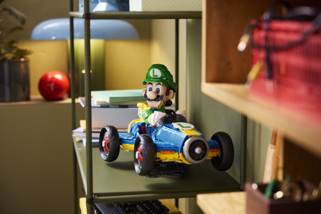 Luigi recebe tratamento Lego Mario Kart com o conjunto Mach 8