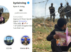 A estrela da NBA Kyrie Irving muda de foto de perfil em solidariedade com crian&ccedil;as palestinas impedidas de frequentar a escola
