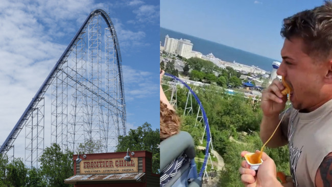 Homem que comeu nuggets de frango durante a montanha-russa em Cedar Point foi banido do Six Flags para sempre