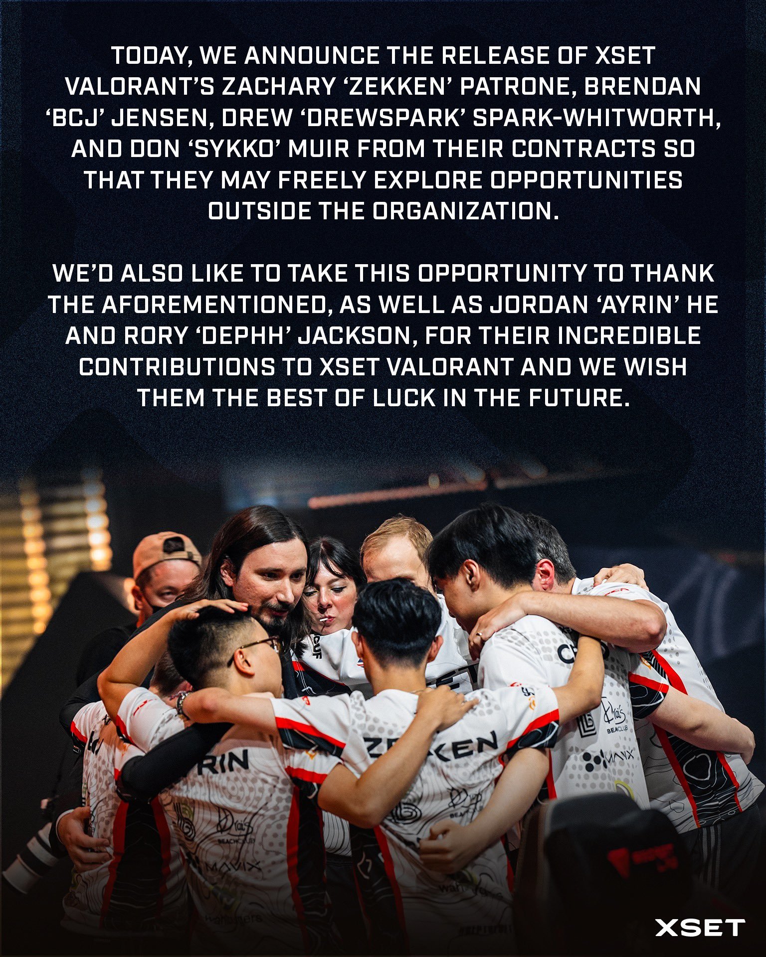 A XSET lançou sua lista de Valorant