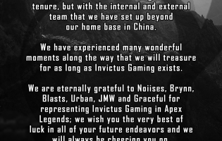 Invictus Gaming está saindo competitiva Apex Legends