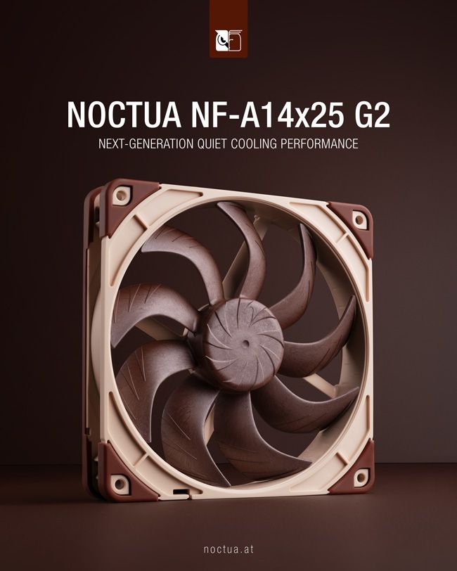 Noctua lança novo 140mm, 12 anos após o lançamento original