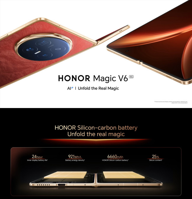 Honor lança bateria de 6.600 mAh em seu novo telefone dobrável
