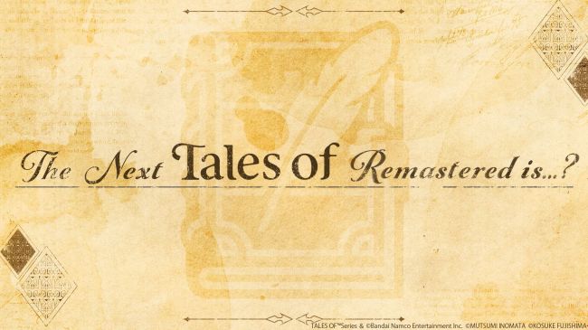 A Bandai Namco anunciará um novo Tales of Remastered amanhã