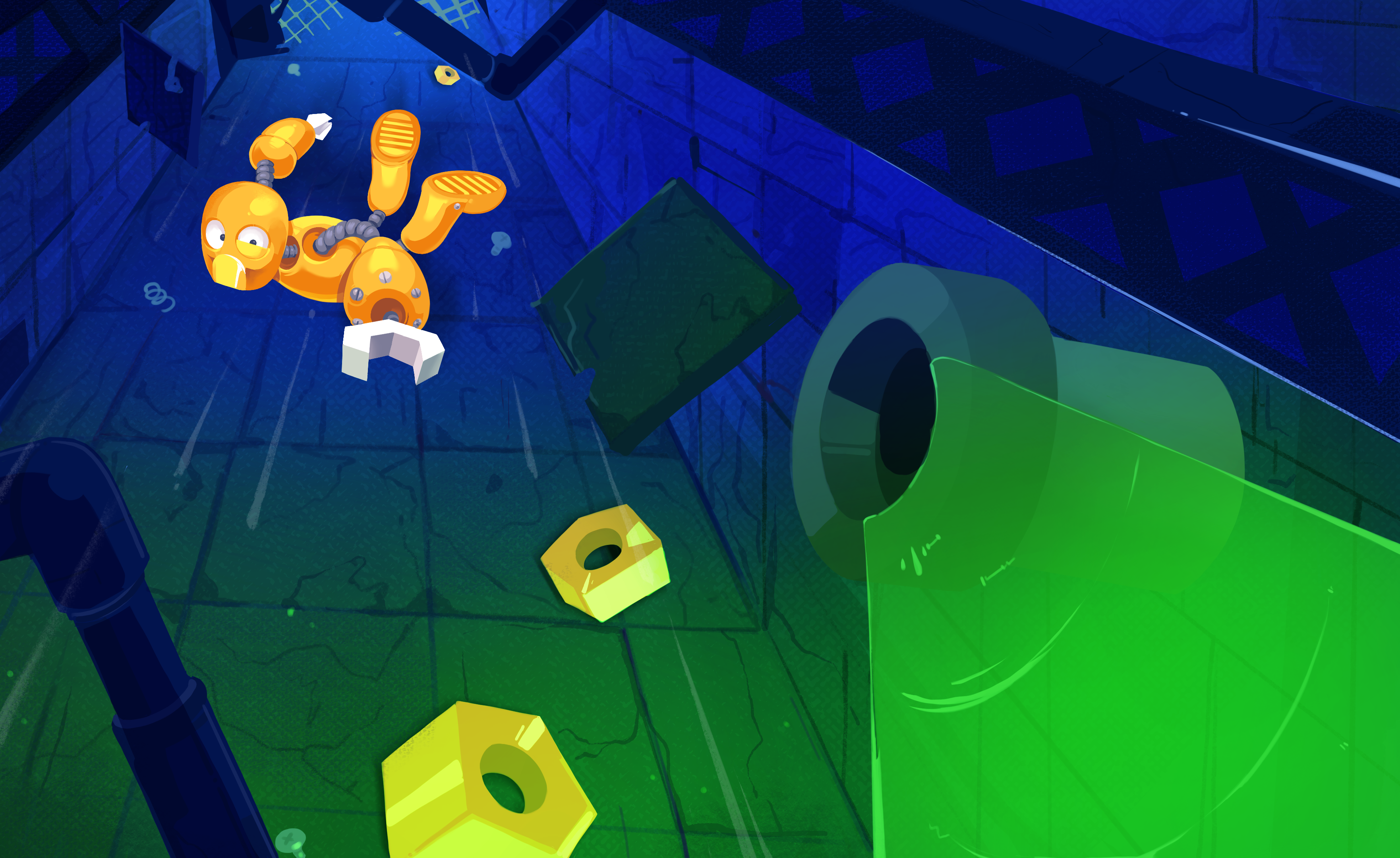 O design de arcade encontra os jogos para celular: Scrap Divers vira as coisas de cabeça para baixo