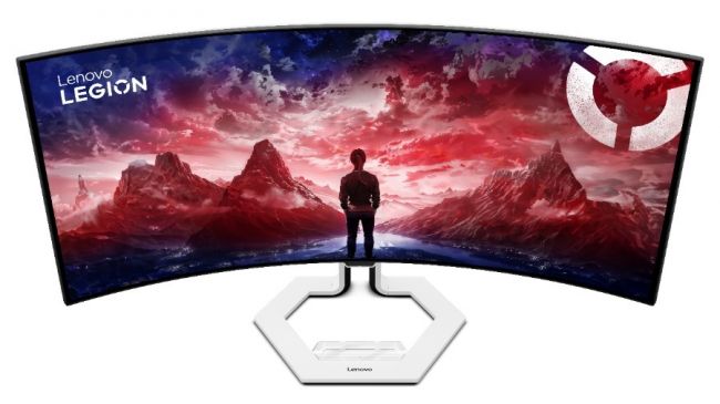 Dois dispositivos curvos compõem a linha de monitores 2025 da Lenovo Legion