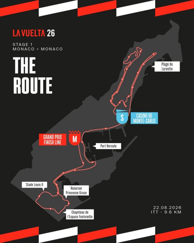 Vuelta a España 2026 começará com contrarrelógio em Mônaco