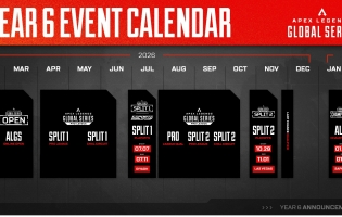 O calend&aacute;rio completo do Ano 6 da S&eacute;rie Global Apex Legends foi revelado