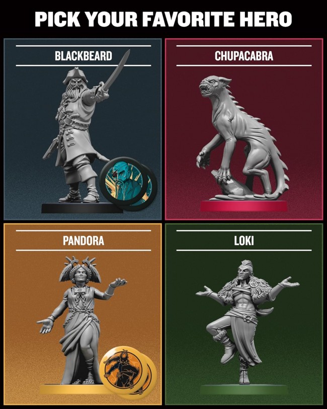 Jogamos jogos de tabuleiro com piratas, deuses e monstros em Unmatched: Battle of Legends - Volume Três