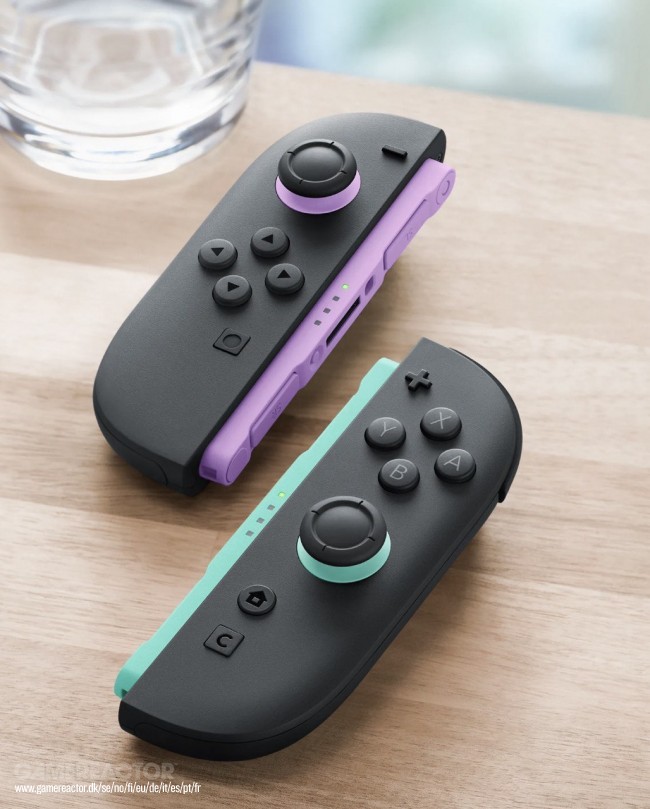 Nintendo lança controles Joy-Con 2 roxo claro (L) e verde claro (R) para o Switch 2