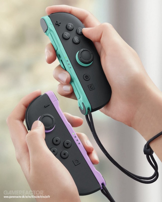 Nintendo lança controles Joy-Con 2 roxo claro (L) e verde claro (R) para o Switch 2
