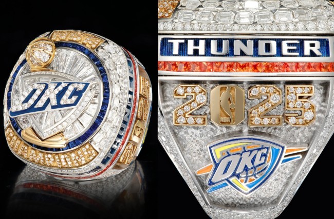O anel absurdamente luxuoso recebido pelos campeões da NBA Oklahoma City Thunder