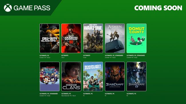 Call of Duty: Black Ops 6, uma dose dupla de StarCraft e South Park estão chegando ao Game Pass muito em breve