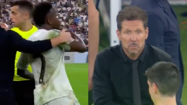 O que aconteceu entre Vinícius e Simeone no clássico: "Florentino vai te demitir, lembre-se..."