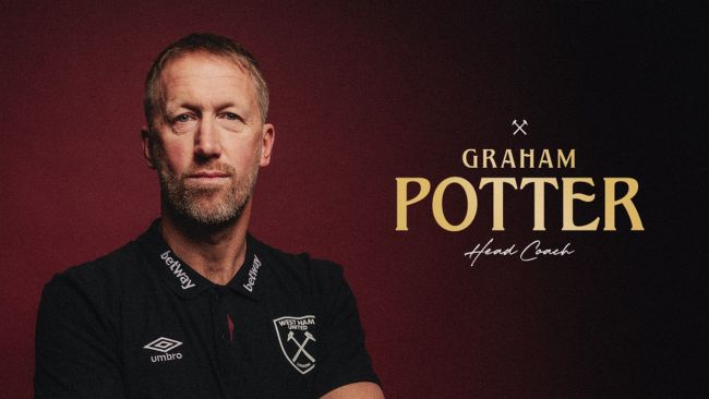 Graham Potter confirmado pelo West Ham como novo treinador, substituindo Lopetegui