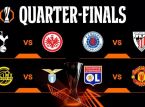 Empates nas quartas de final da Liga Europa com datas e hor&aacute;rios, incluindo Lyon x Manchester United