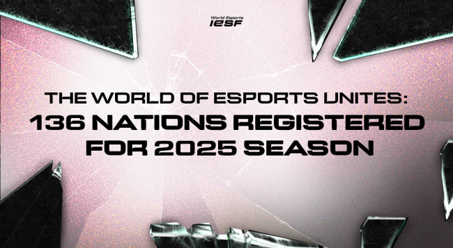 136 nações se inscreveram para a temporada 2025 da Federação Internacional de Esports