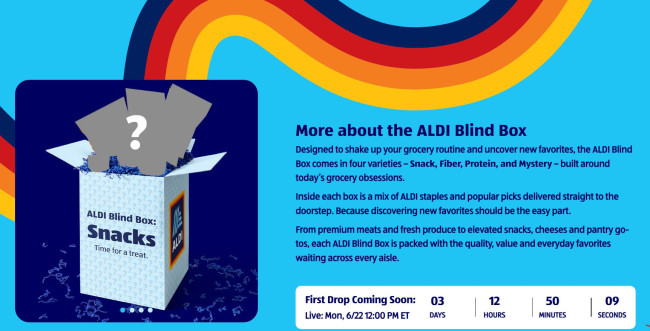A Aldi adota a tendência das caixas cegas com um sorteio limitado