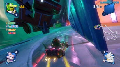 Team Sonic Racing - Singleplayer em Frozen Junkyard
